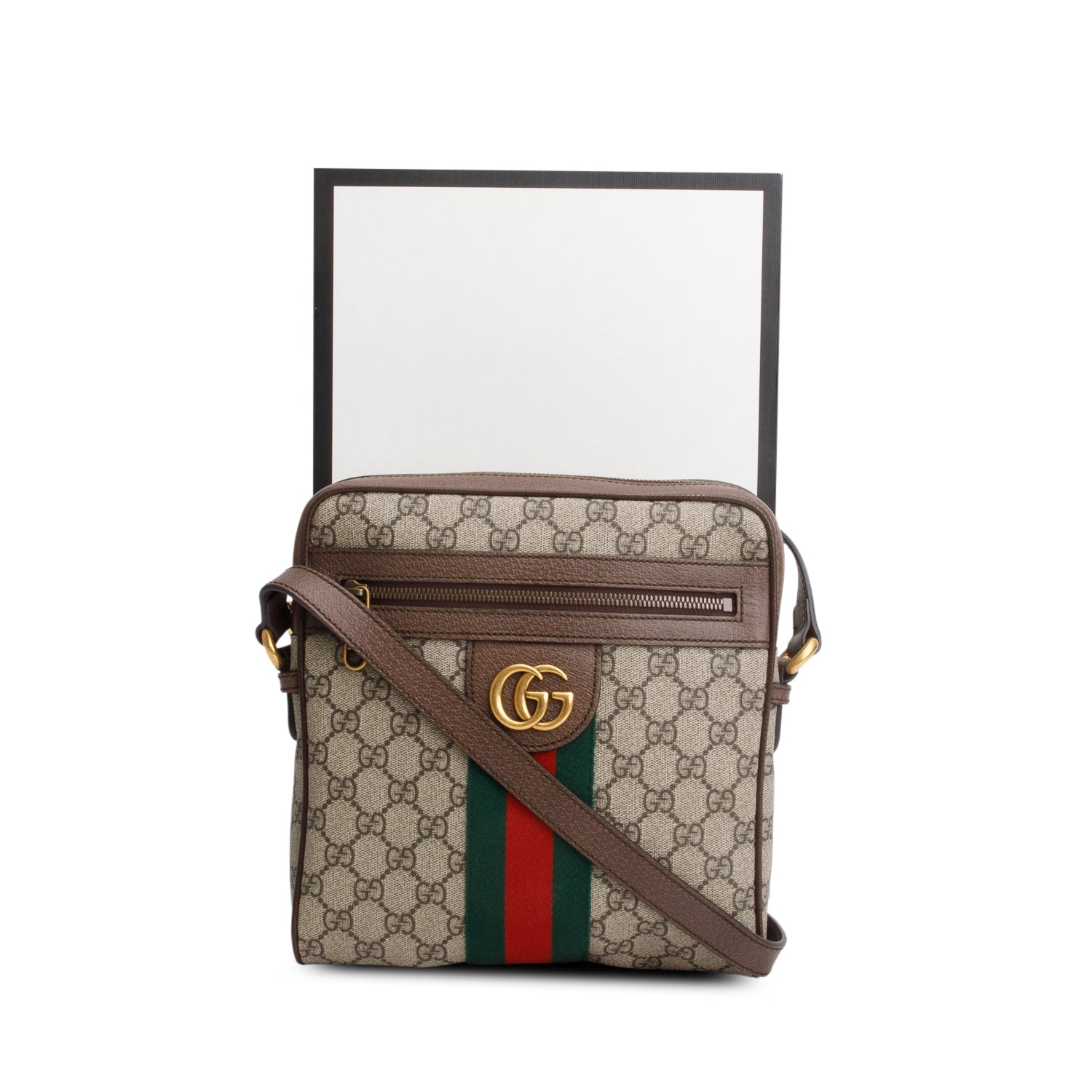 Gucci GG Supreme Monogram Web Small Ophidia Messenger Bag w/ Box