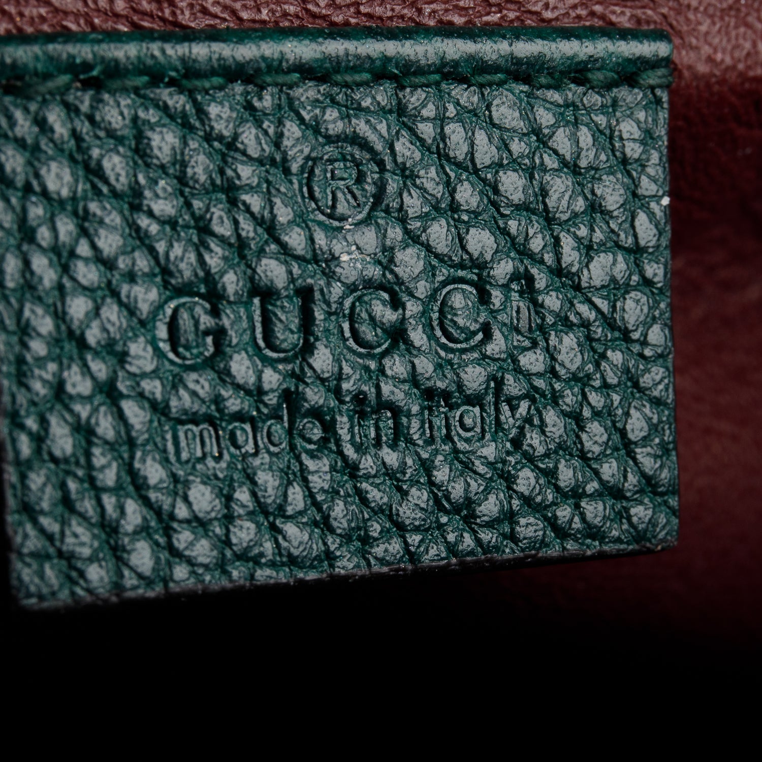 Gucci Green Grainy Calfskin Medium Zumi Top Handle w/ Strap