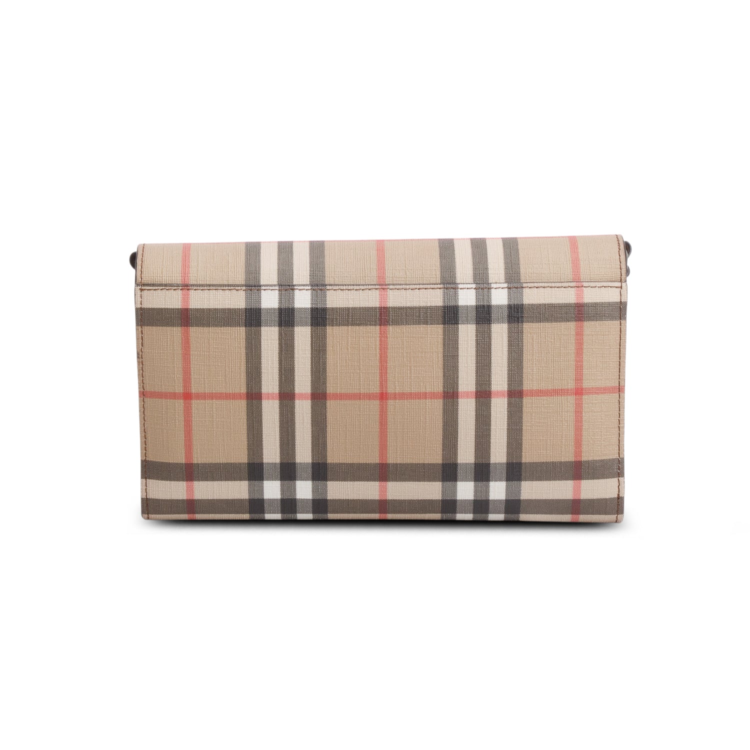 Burberry Brown Vintage Check Hannah Wallet on Strap