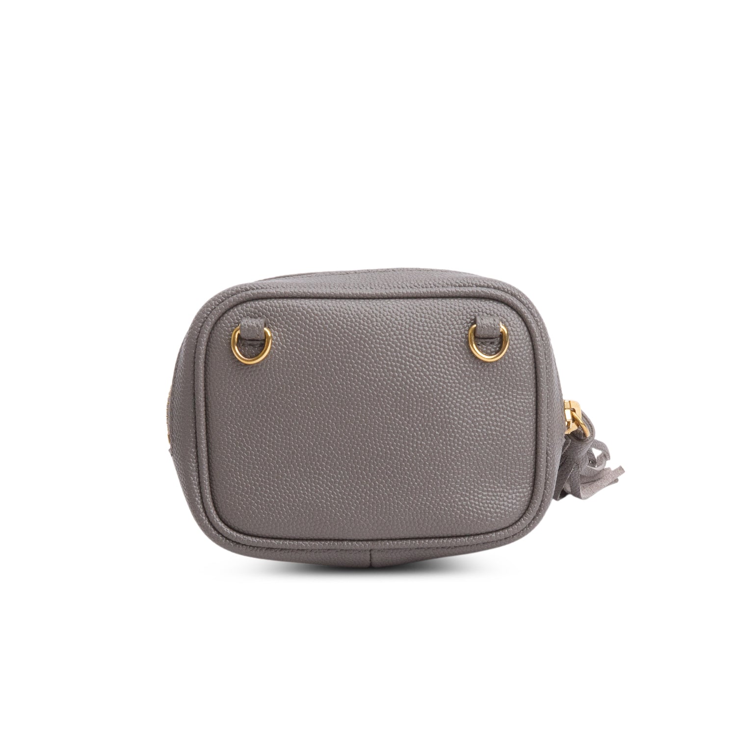 Saint Laurent 2020 Grey Grain de Poudre Matelasse Monogram Baby Lou Camera Bag