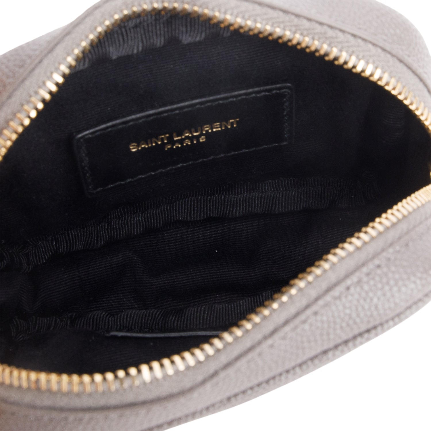 Saint Laurent 2020 Grey Grain de Poudre Matelasse Monogram Baby Lou Camera Bag