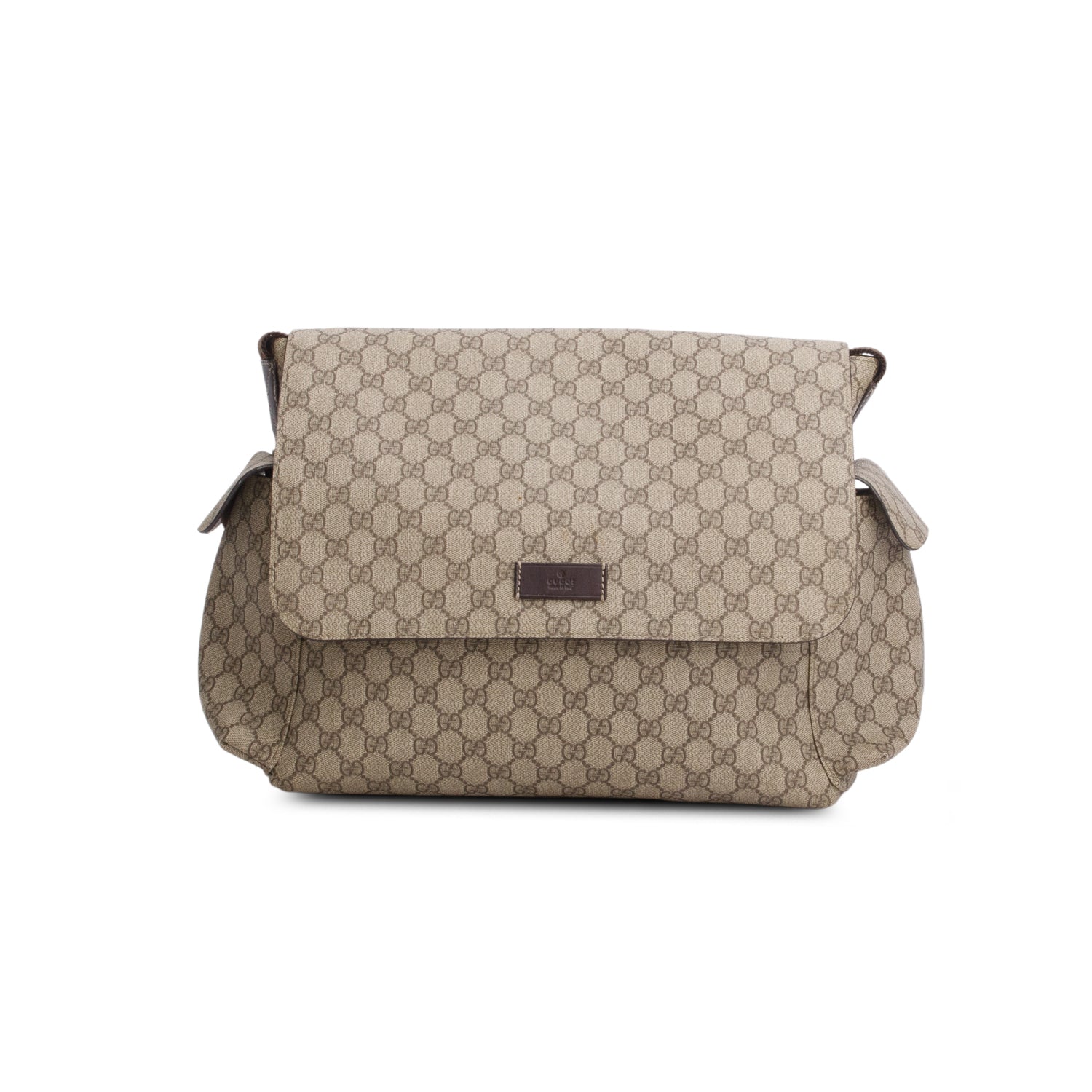 Gucci Beige GG Supreme Monogram Large Diaper Bag