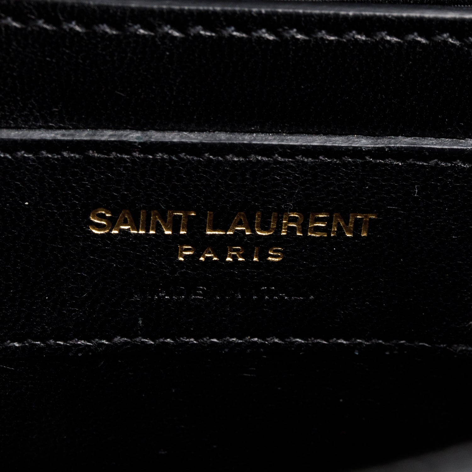 Saint Laurent Black Grain De Poudre Leather Mini Monogram Kate Bag
