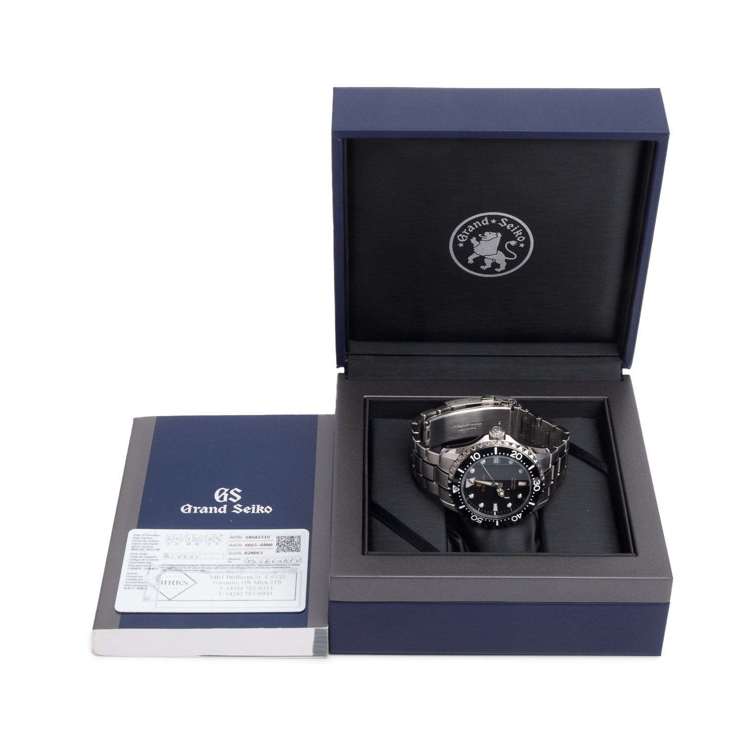 Grand Seiko 2025 Titanium Sport Collection GS 44 mm Spring Drive Automatic Watch Black Dial SBGA231G w/ Box & Papers