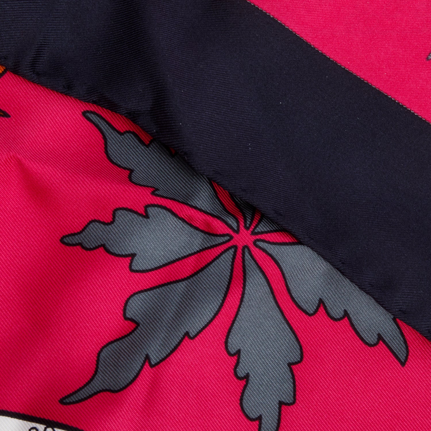 Hermes Fuschia & Multicolor 'Les Leopards' Silk Scarf 90 w/ Box