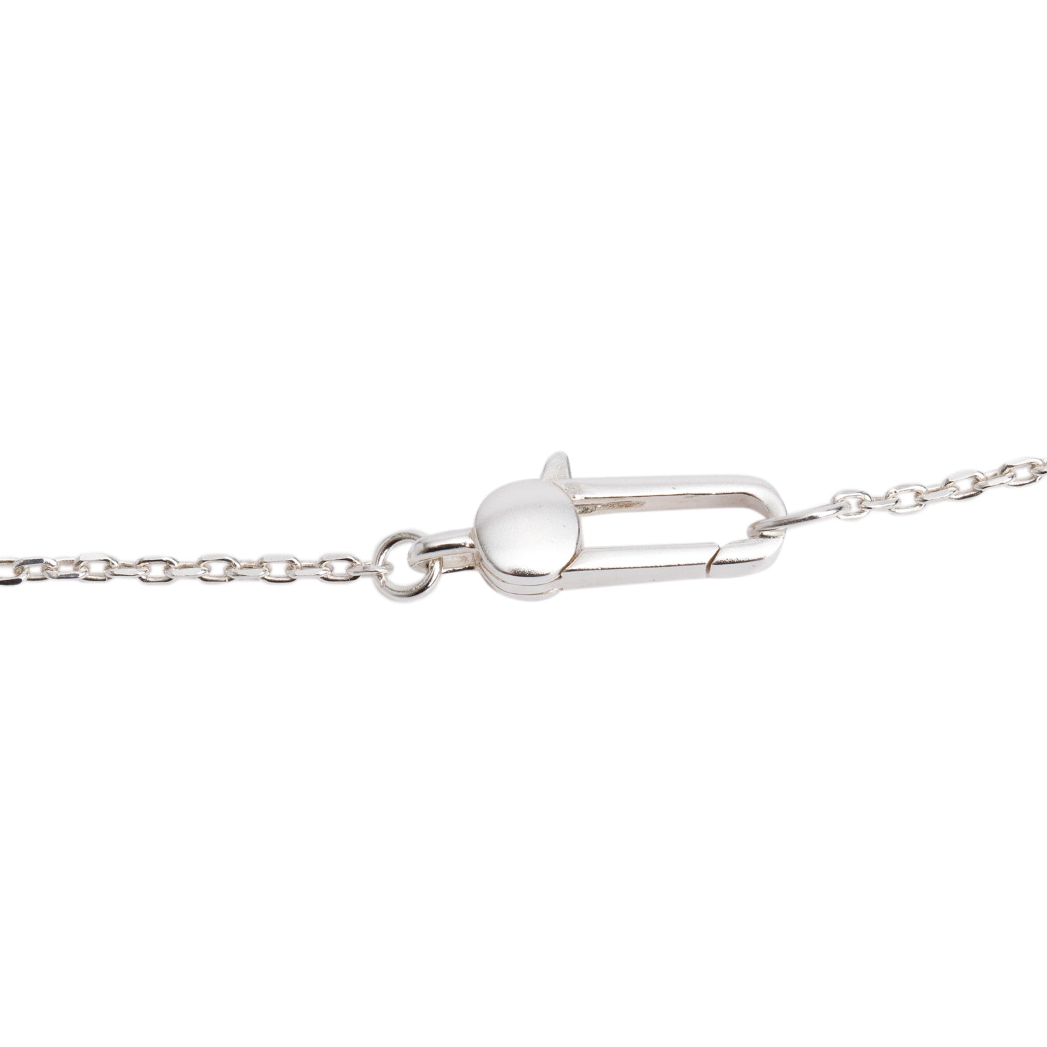 Gucci Sterling Silver Trademark Square Pendant Necklace