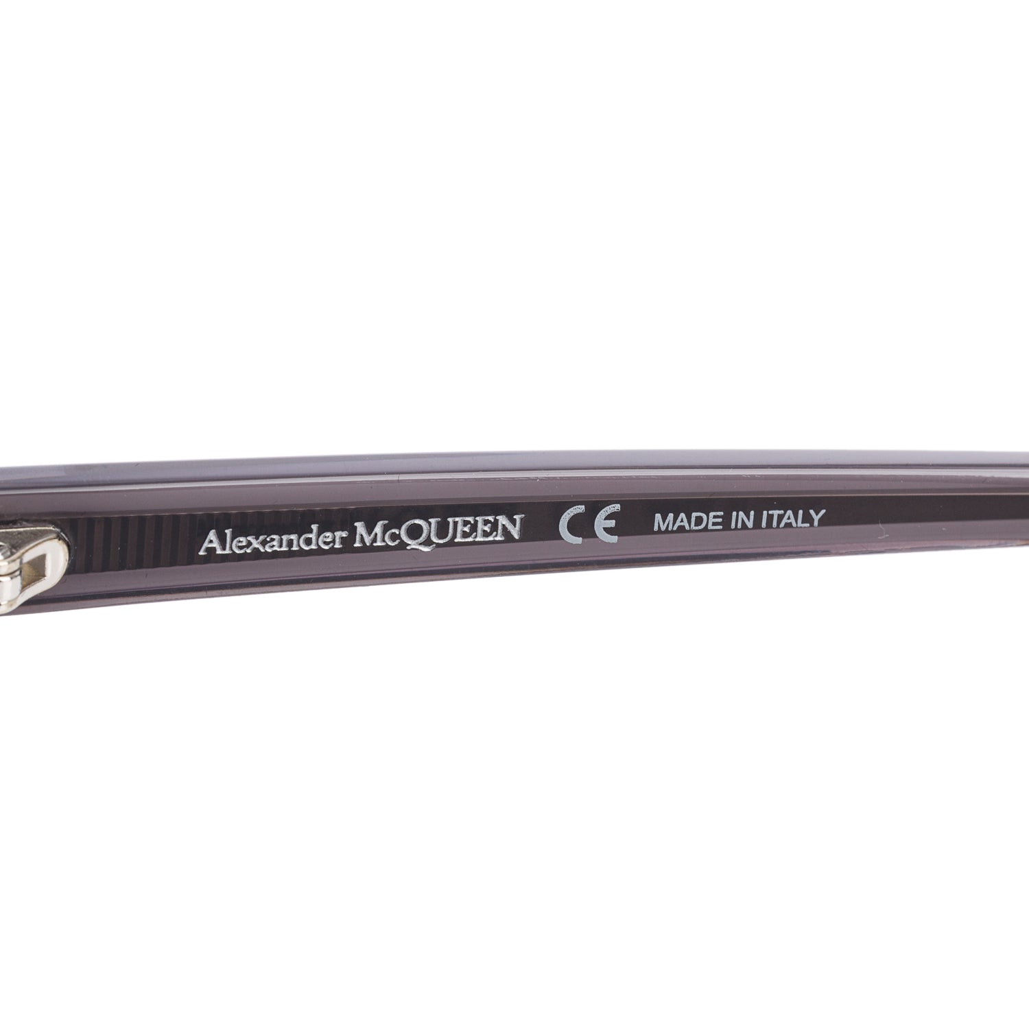 Alexander McQueen AM0238SA Grey Acetate Square Sunglasses w/ Box & Case