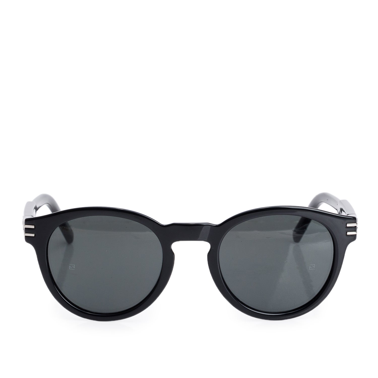 Montblanc MB 642S Black Acetate Round Sunglasses w/ Box, Case & Authenticity Card