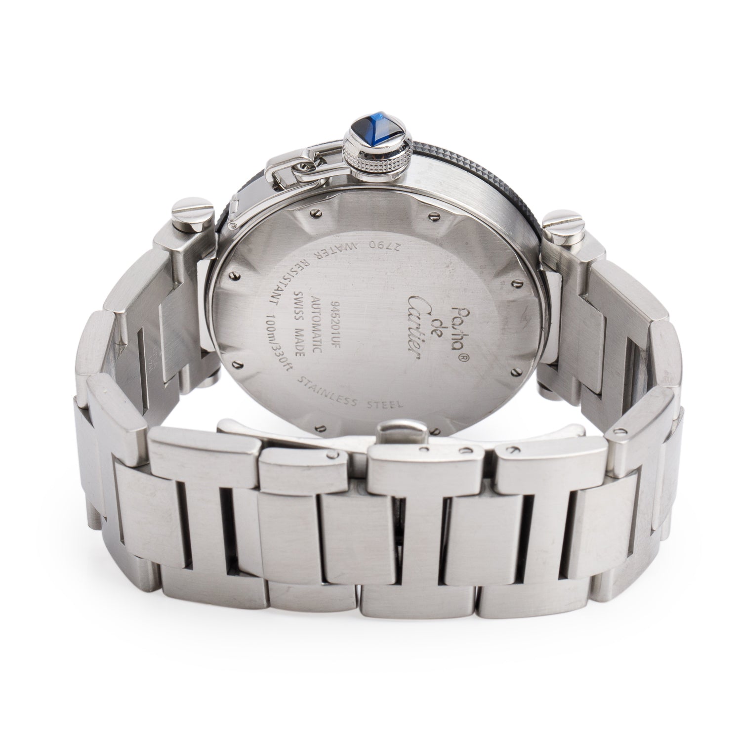 Cartier Stainless Steel Pasha Seatimer 40 MM Automatic Watch Silver Dial 2790 w/ Box & Papers
