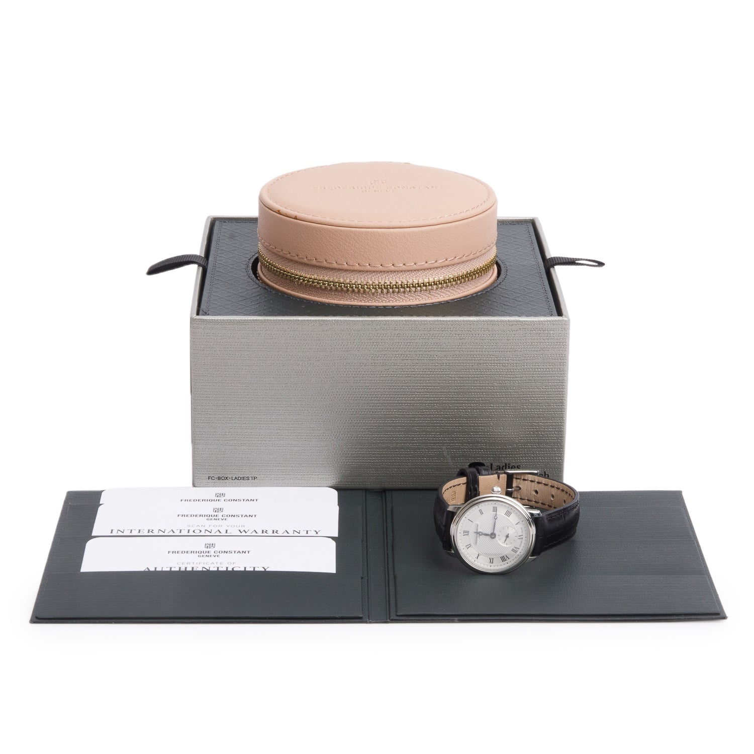 Frederique Constant Stainless Steel SlimLine 28.6 MM Quartz Watch w/ Box
