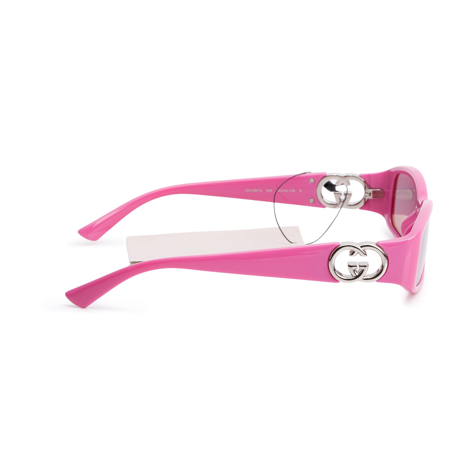 Gucci GG1661S Pink Acetate Interlocking G Rectangle Sunglasses w/ Case