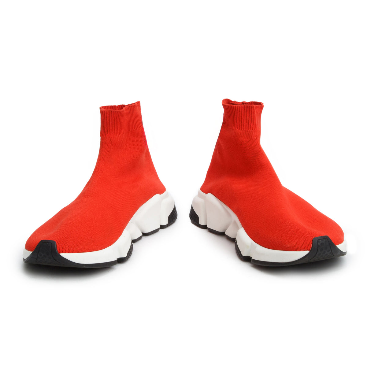 Balenciaga Red Knit Speed LT Trainer Sock Sneaker, Men's Size 10