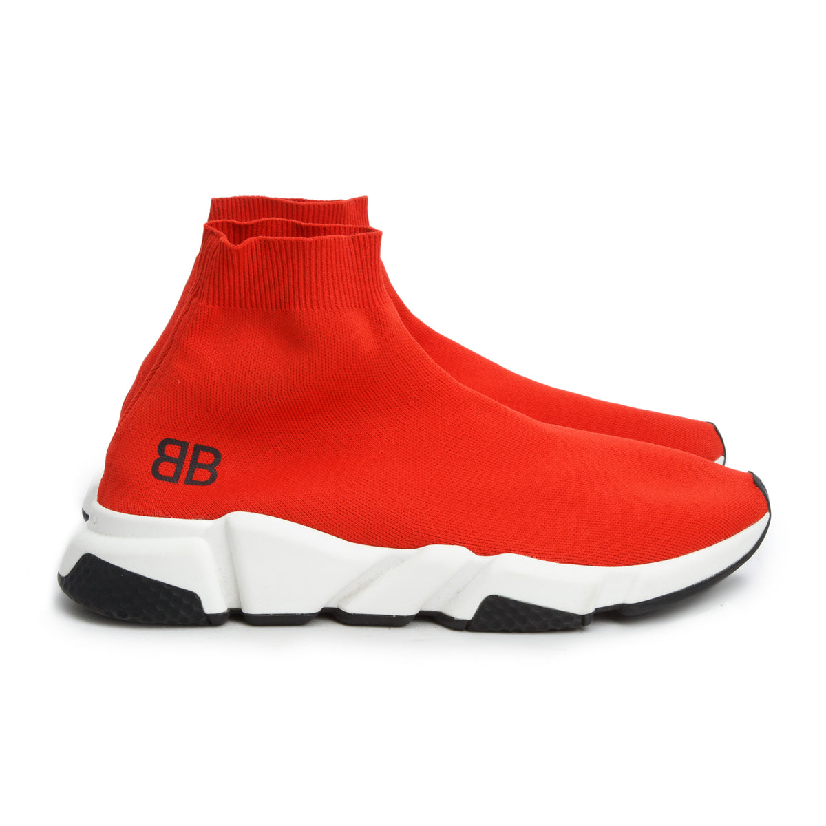 Balenciaga Red Knit Speed LT Trainer Sock Sneaker, Men's Size 10
