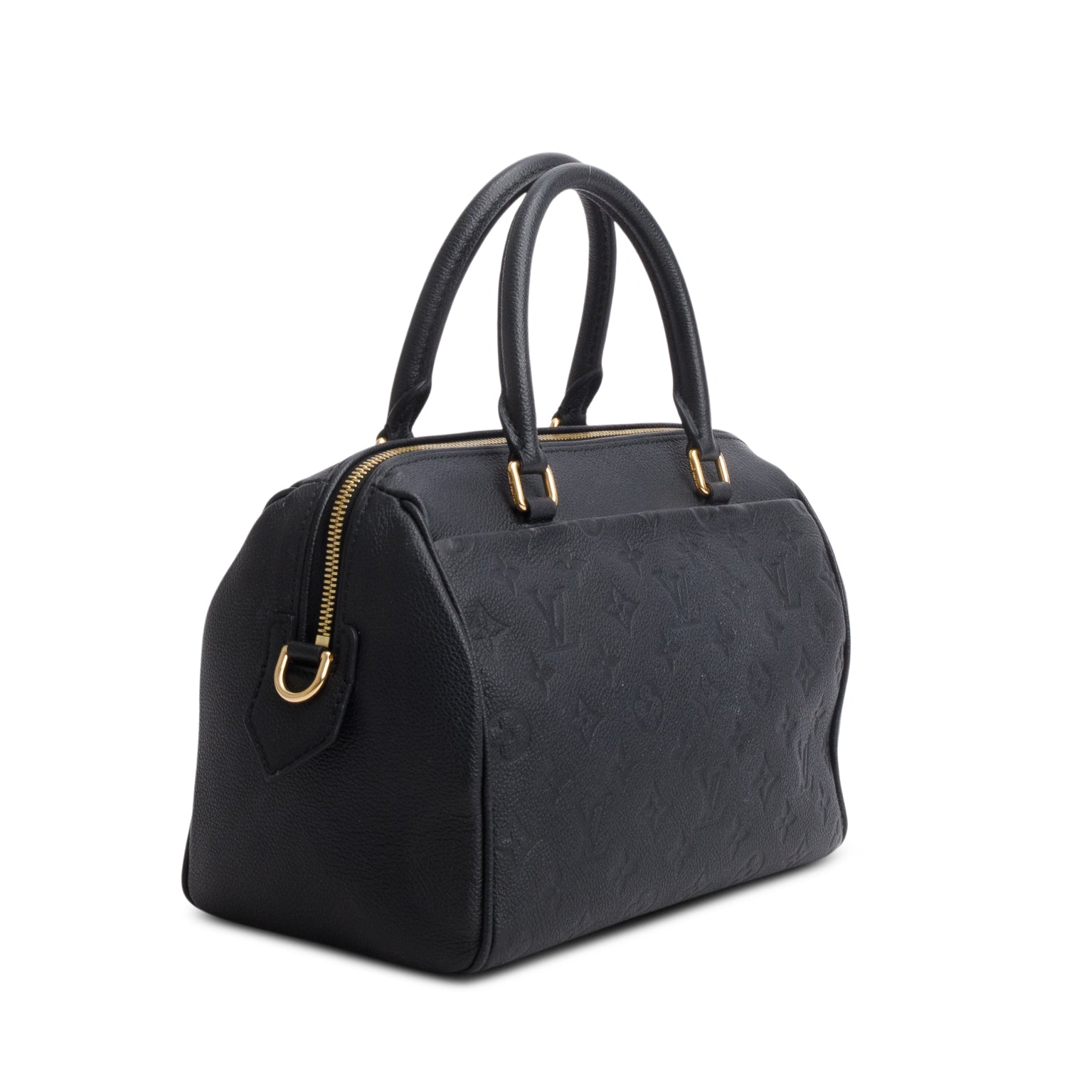 Louis Vuitton Black Monogram Empreinte Leather Speedy Bandouliere 25
