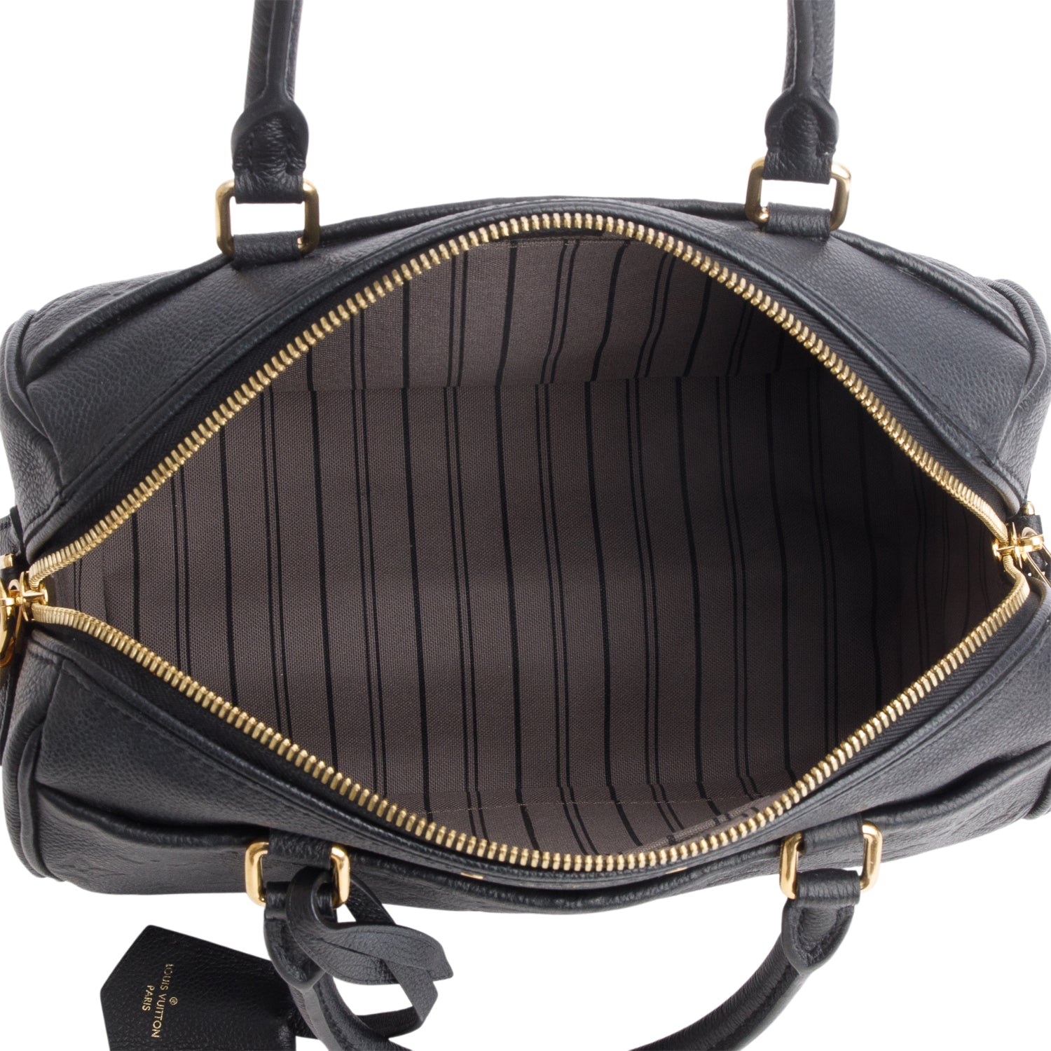 Louis Vuitton Black Monogram Empreinte Leather Speedy Bandouliere 25