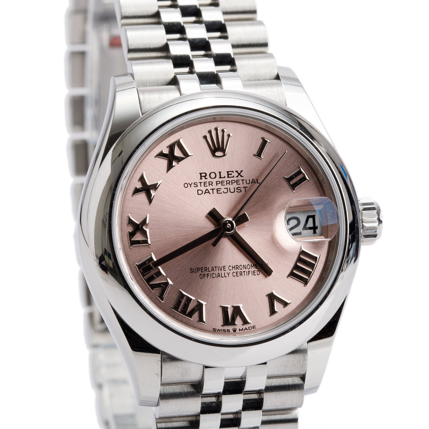 Rolex 2022 Stainless Steel Datejust 31 MM Watch Pink Dial 278240 w/ Box & Papers