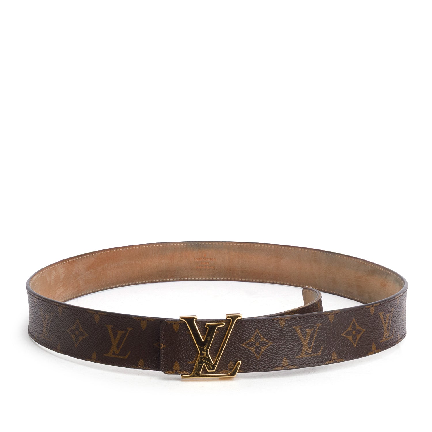 Louis Vuitton Monogram LV Initials Belt 100 40