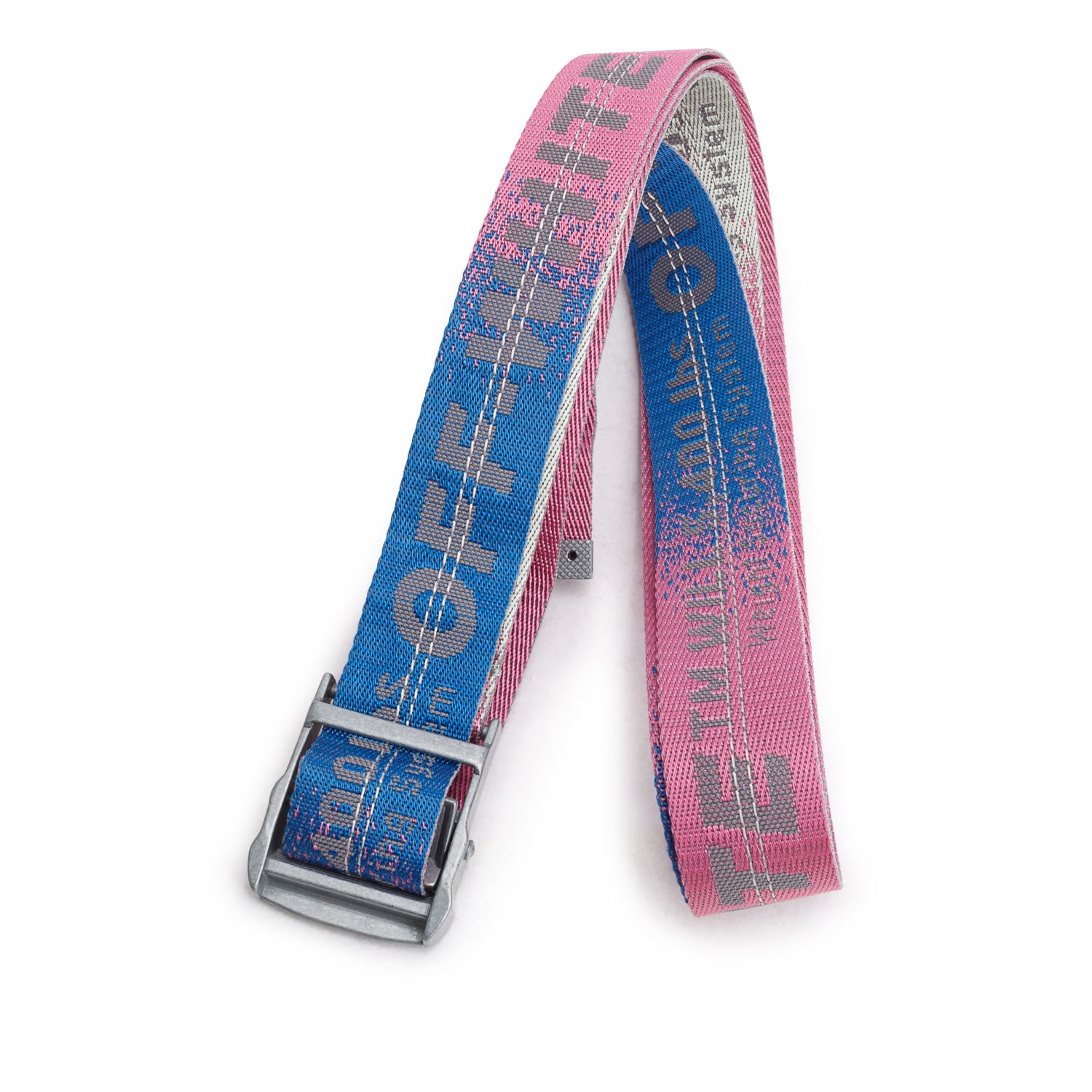 Off-White Pink Blue Logo Industrial Belt