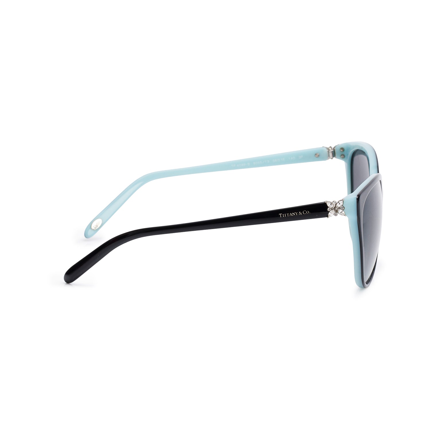 Tiffany TF 4089-B Black Acetate Victoria Cat Eye Gradient Sunglasses w/ Box & Case
