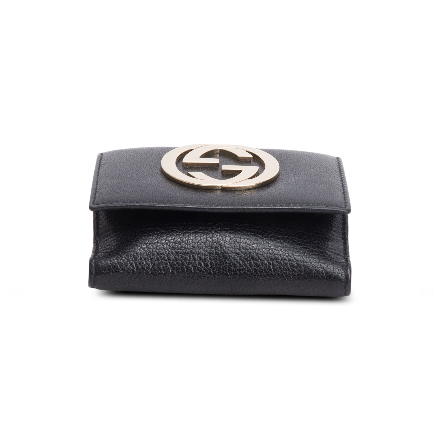 Gucci Black Dollar Calfskin Interlocking G Blondie Wallet