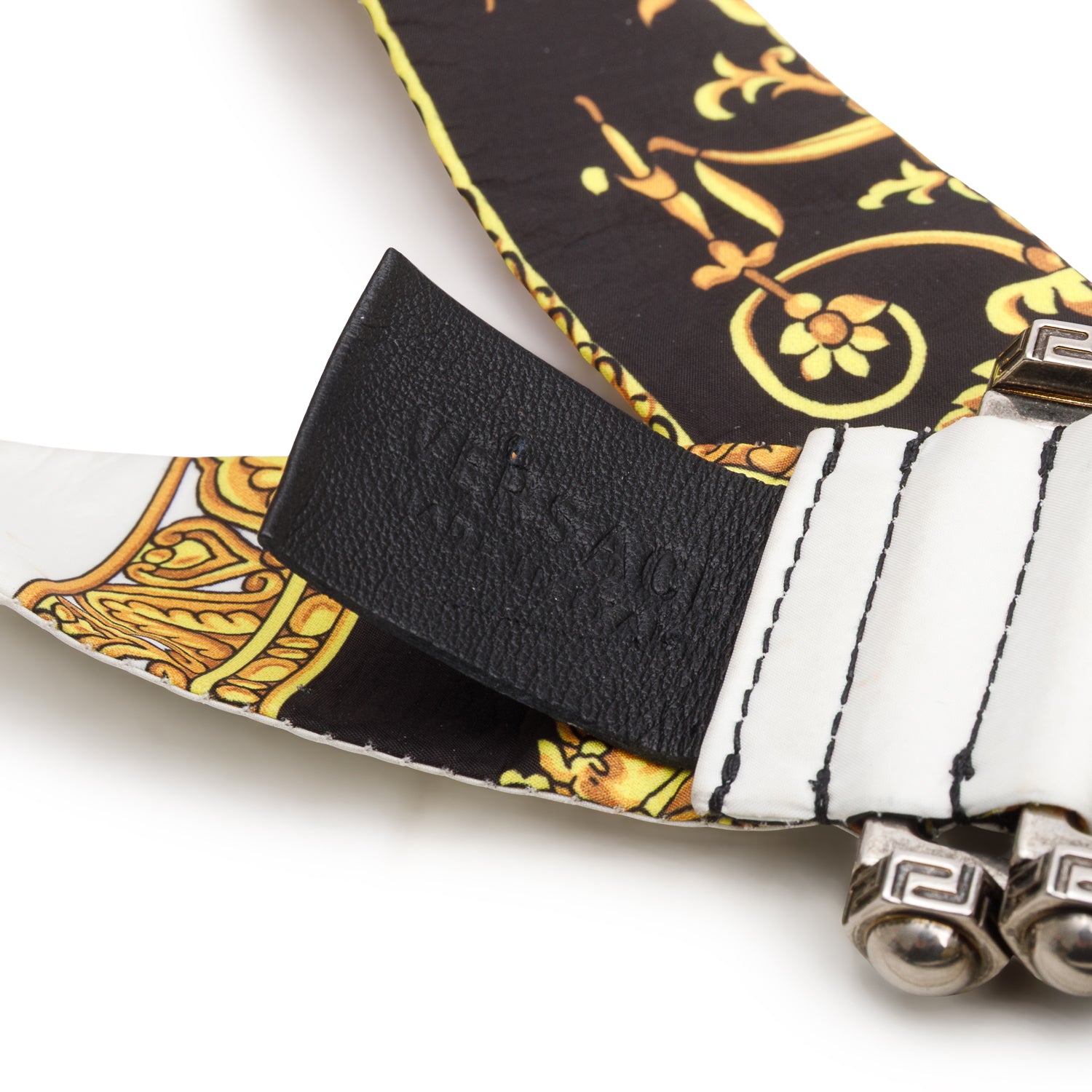Versace Multicolor Barocco Nylon Adjustable Belt