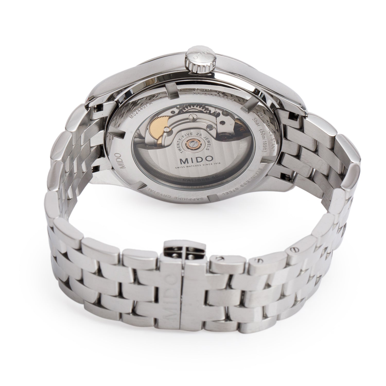 Mido Stainless Steel Belluna II 40 MM Automatic Watch White Dial