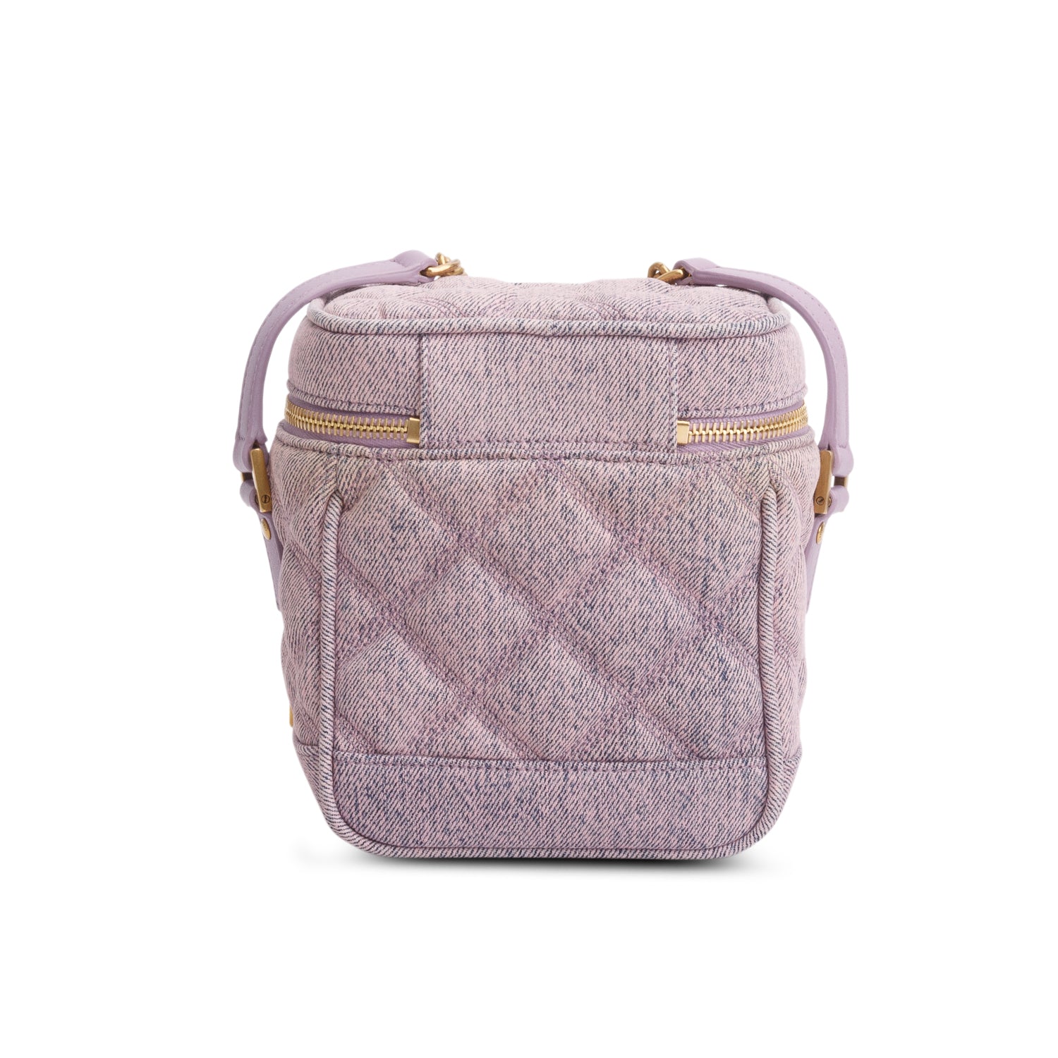 Saint Laurent 2022 Purple Denim 80's Vanity Crossbody Bag