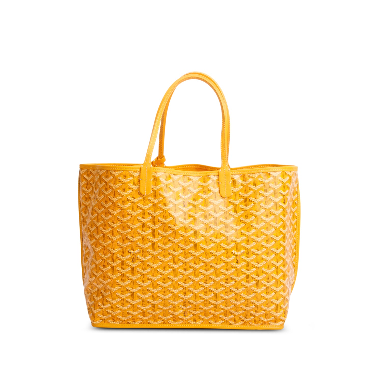 Goyard 2022 Yellow Goyardine Reversible Anjou PM w/ Pouch