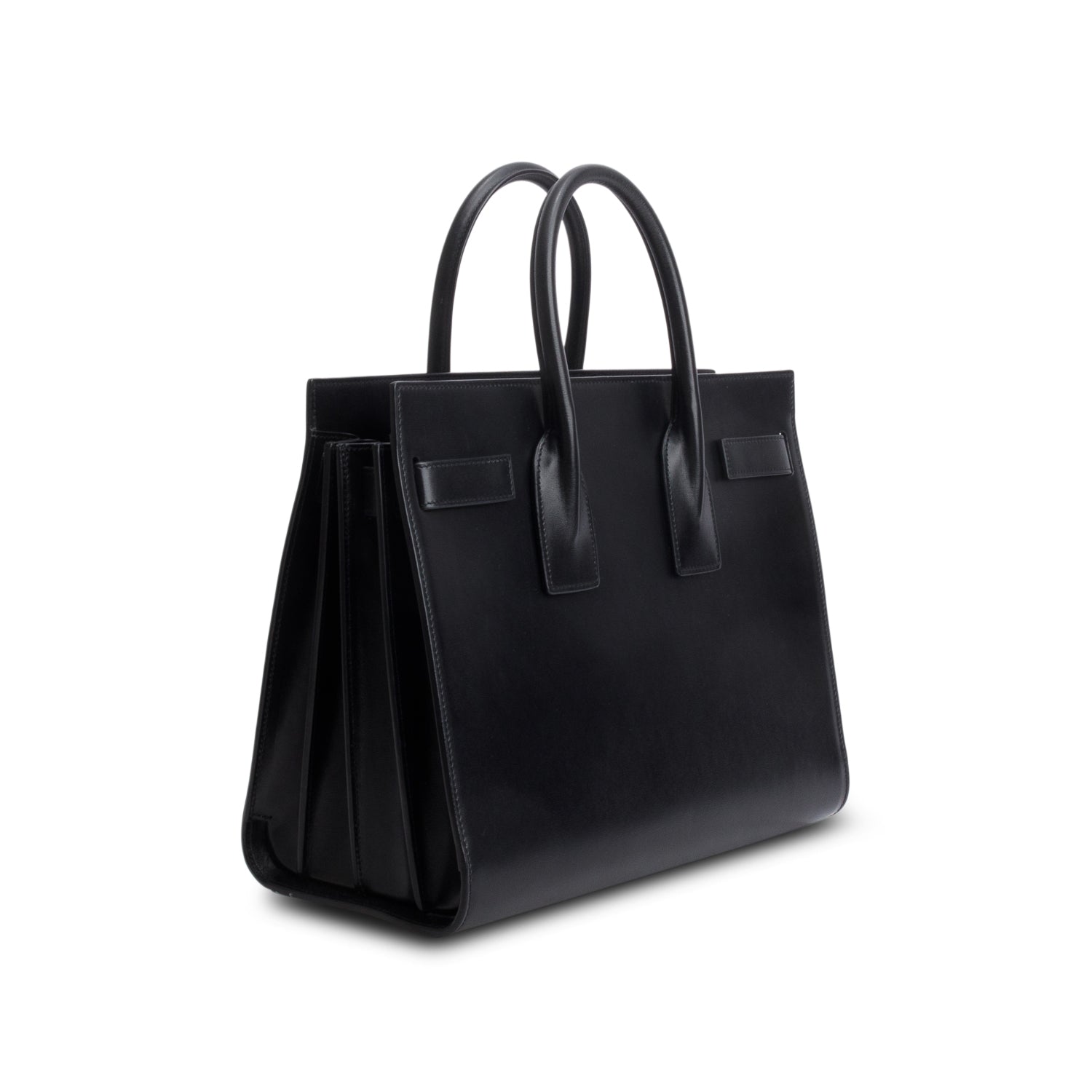 Saint Laurent 2023 Black Calfskin Leather Large Sac de Jour w/ Strap