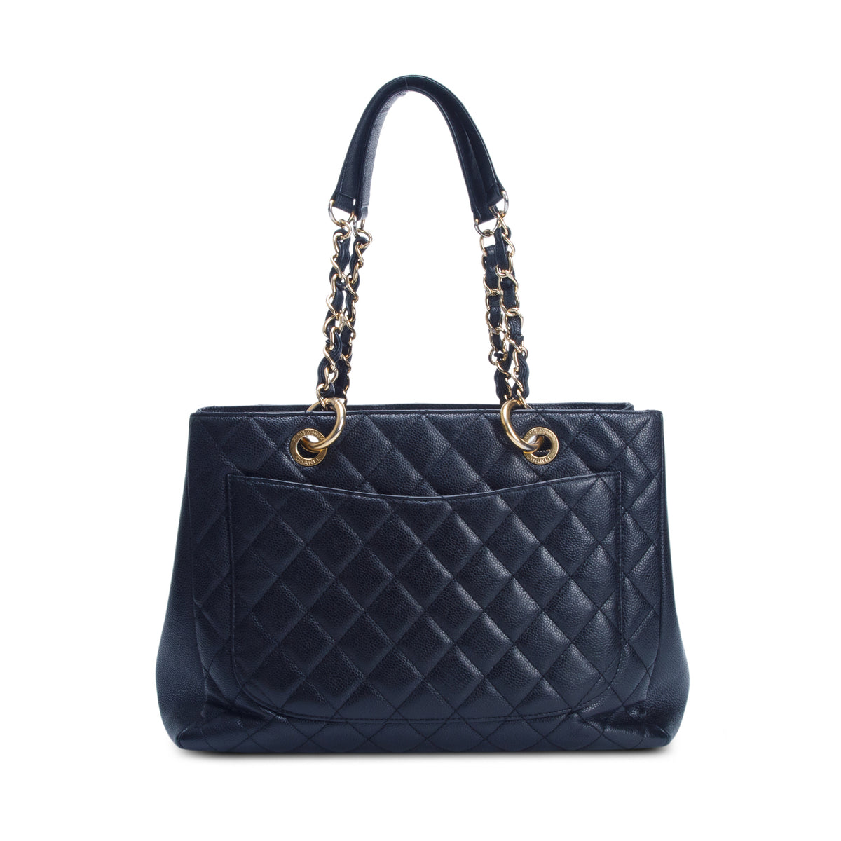 Chanel Black Caviar Leather Grand Shopping Tote (GST) w/ Box
