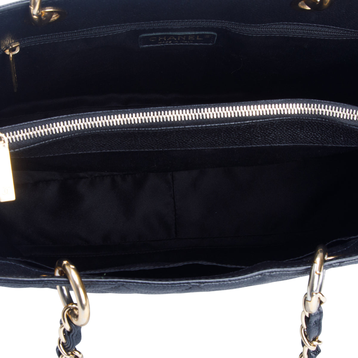 Chanel Black Caviar Leather Grand Shopping Tote (GST) w/ Box