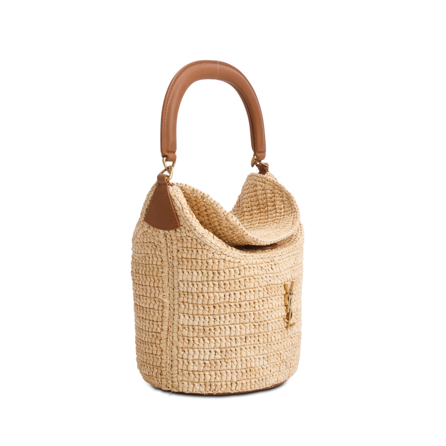 Saint Laurent 2025 Raffia Gaby Bucket Bag w/ Box & Strap