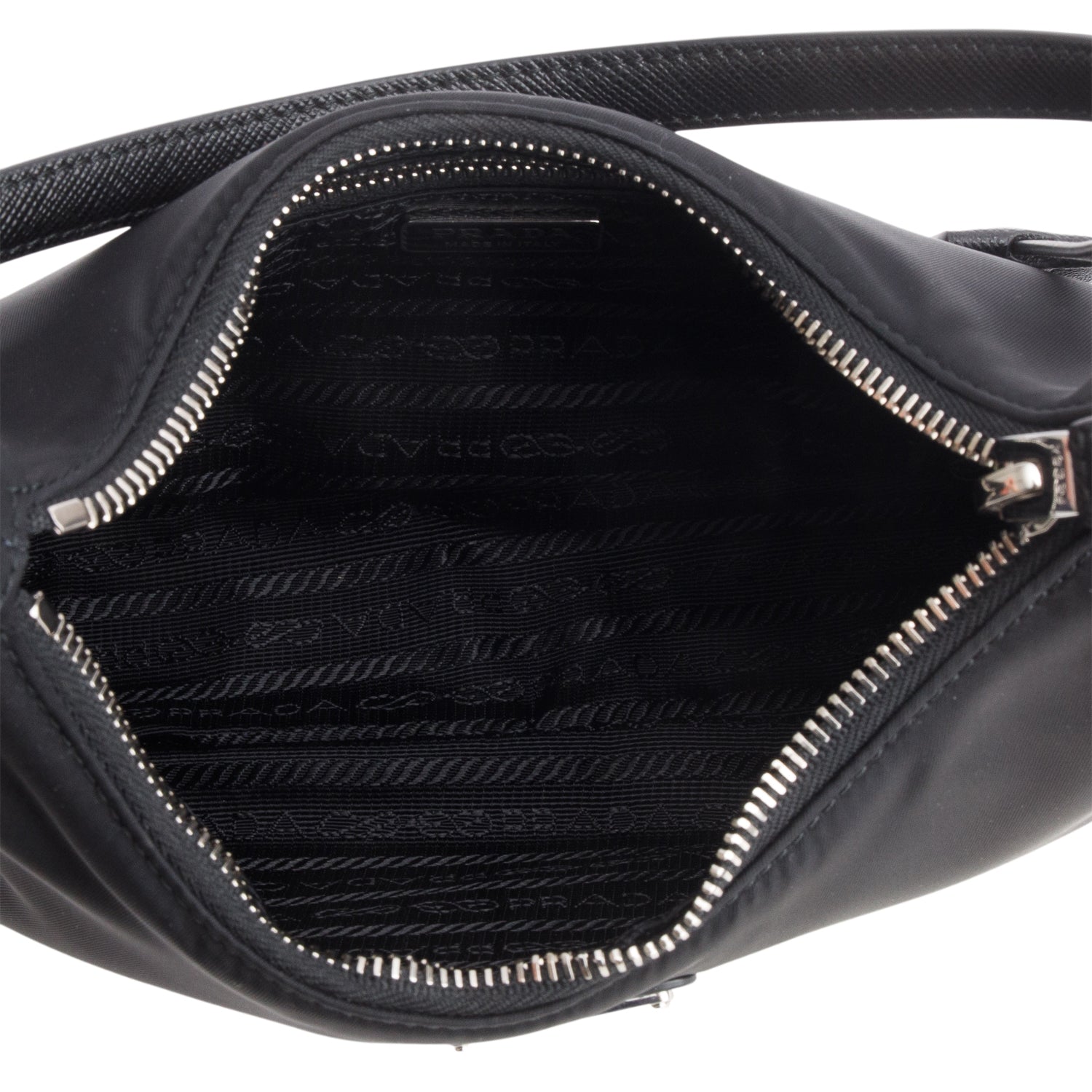 Prada Black Tessuto Nylon Saffiano Mini Re-Edition 2005 Bag w/ Box