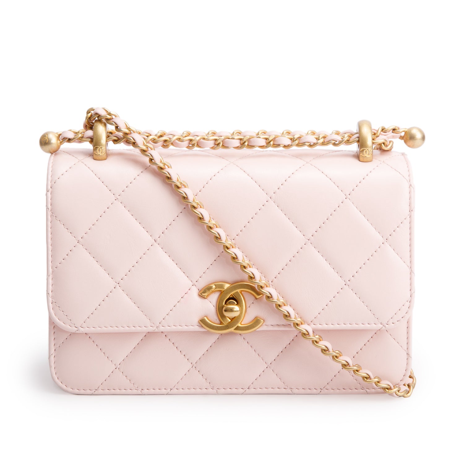 Chanel Pink Calfskin Quilted Mini Perfect Fit Flap