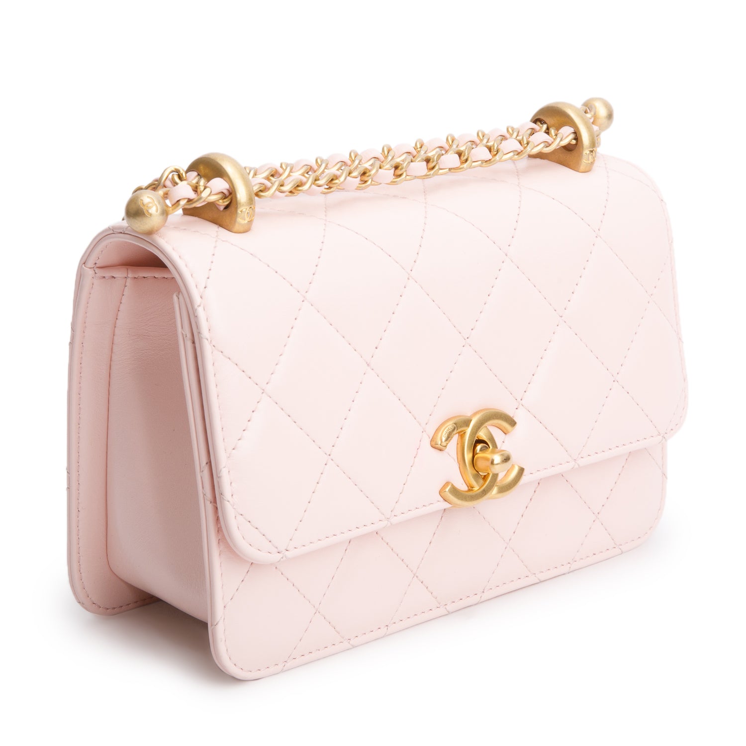 Chanel Pink Calfskin Quilted Mini Perfect Fit Flap