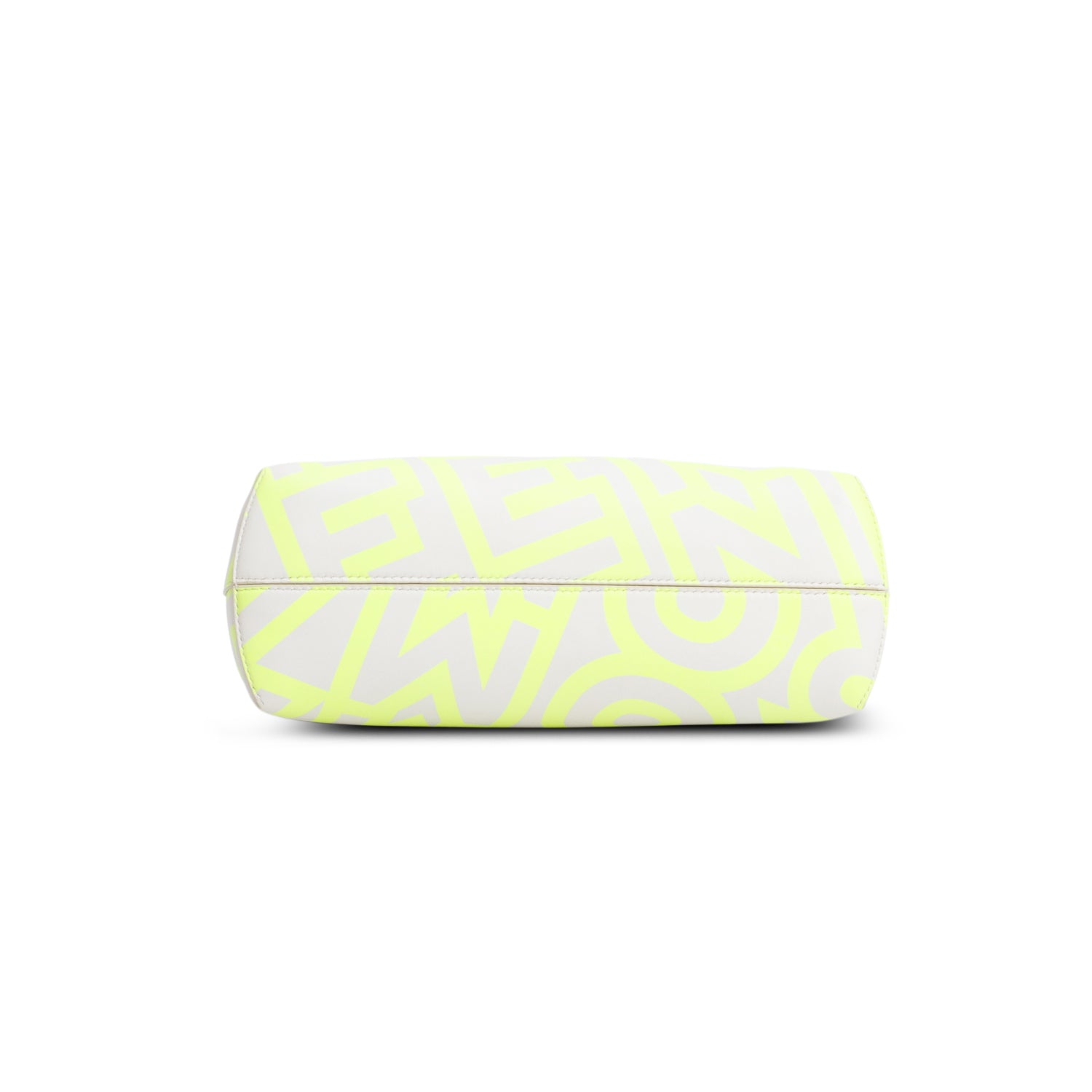 Fendi x Marc Jacobs 2023 Grey/Neon Green Vitello Logo Print Fendi First w/ Strap
