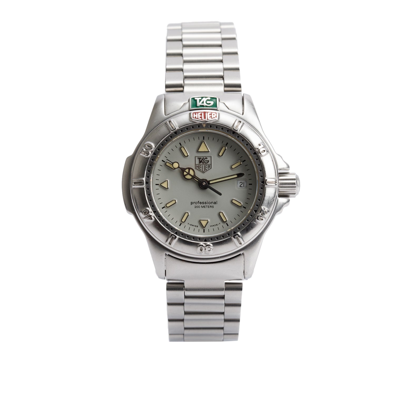 Tag Heuer Stainless Steel Professional 200M 28 MM Quartz Watch Grey Dial WK1410-0