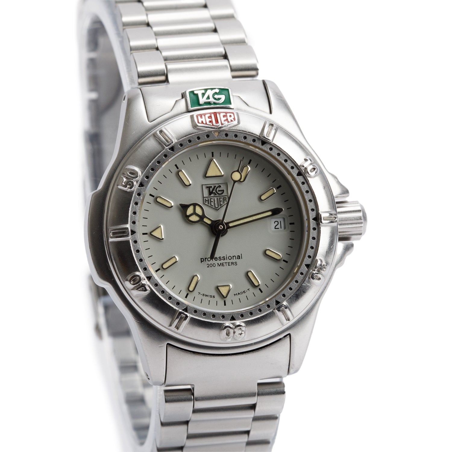 Tag Heuer Stainless Steel Professional 200M 28 MM Quartz Watch Grey Dial WK1410-0