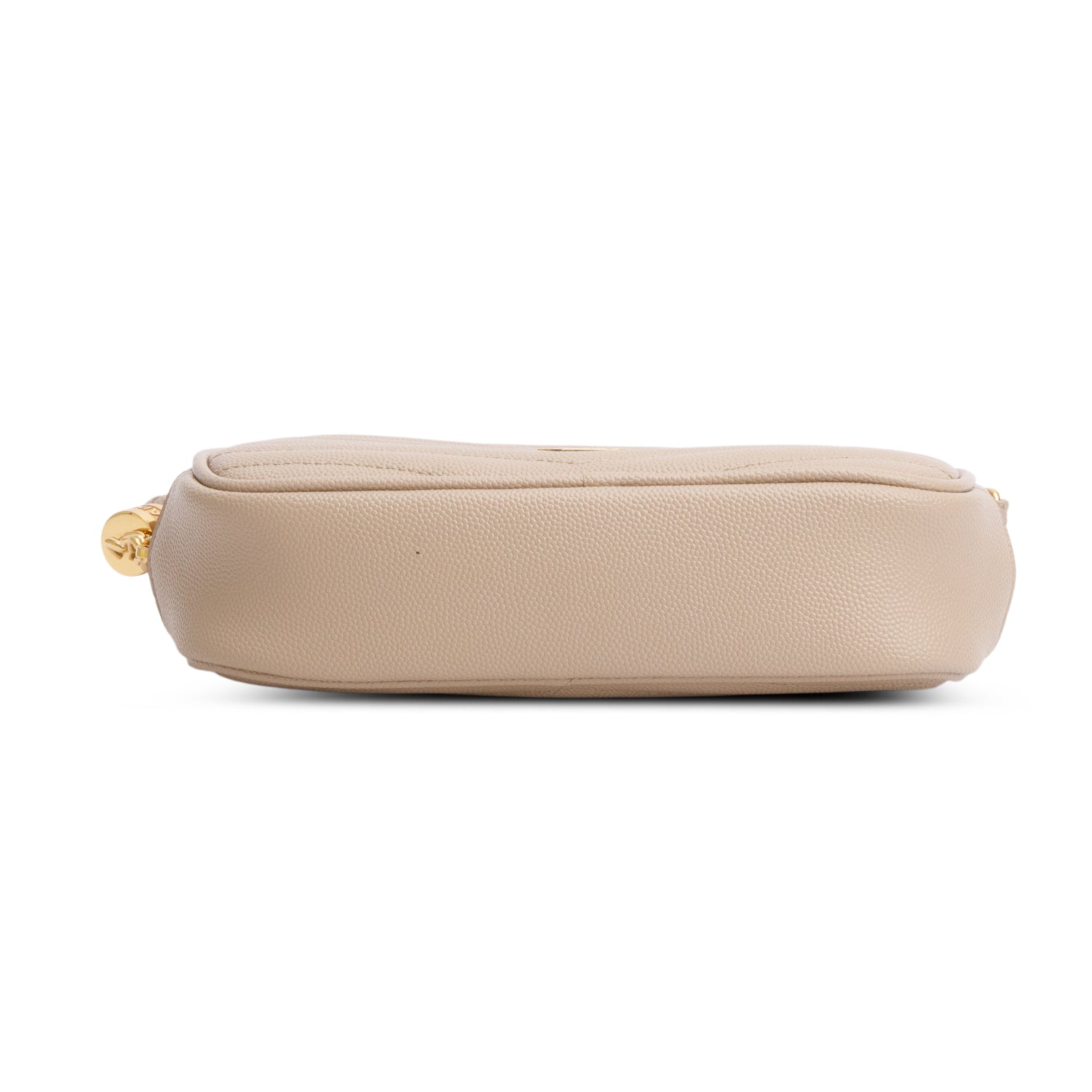 Saint Laurent 2022 Beige Grain de Poudre Matelasse Mini Lou Camera Bag w/ Box
