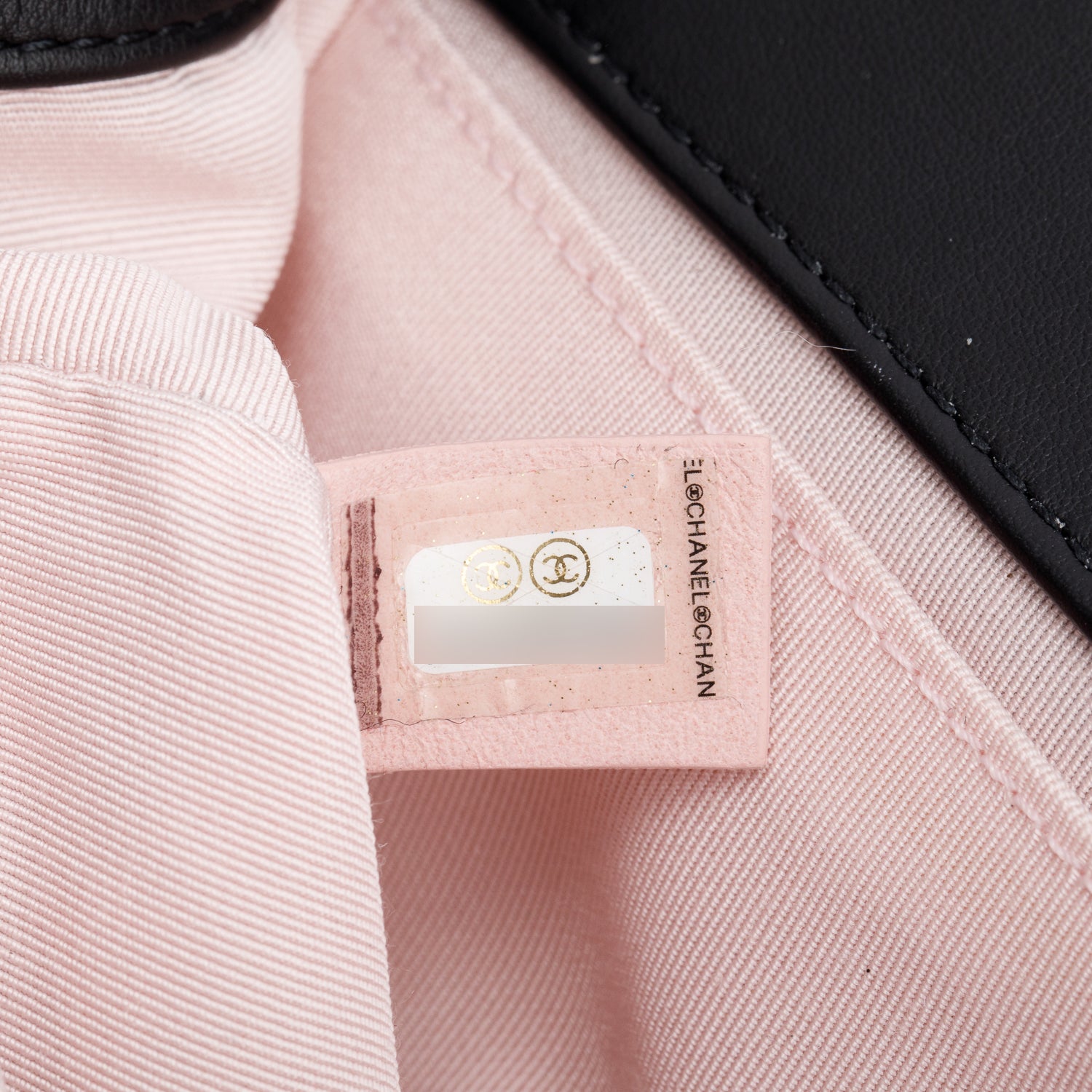 Chanel Black Calfskin Leather Medium Chevron Pearl Boy Bag w/ Box & Authenticity Card