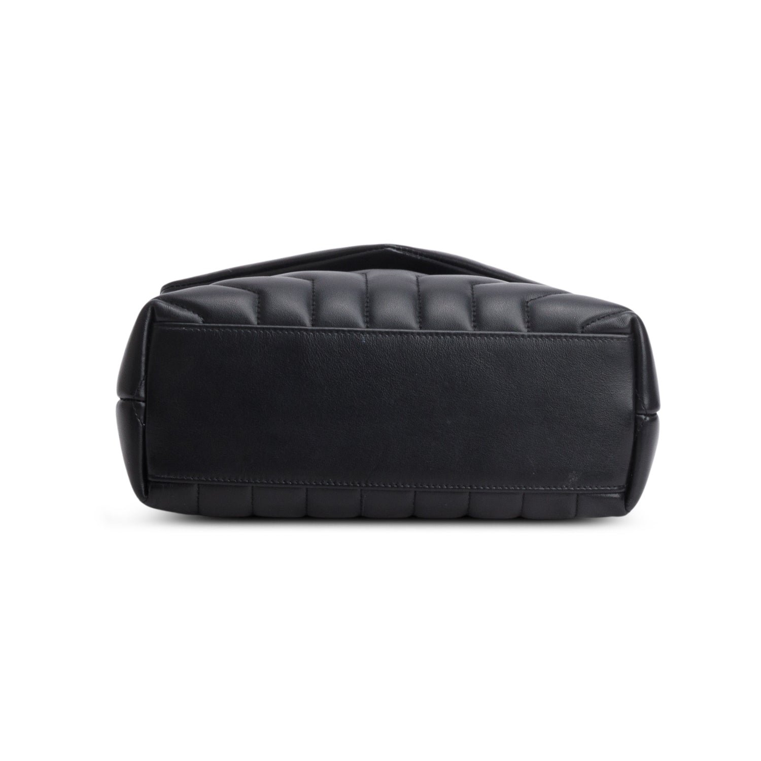 Saint Laurent 2022 Black Calfskin Y Quilted Monogram Small Loulou Chain Satchel w/ Box