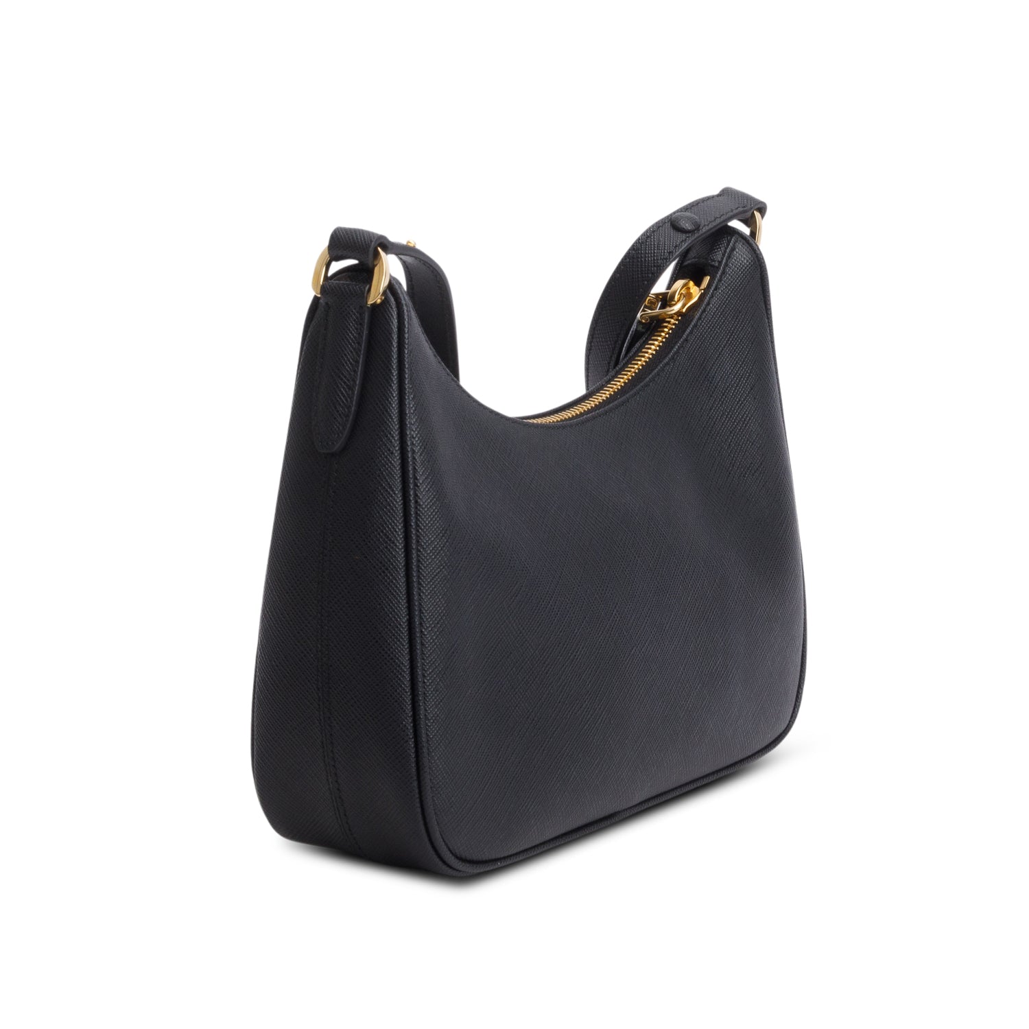 Prada Black Saffiano Lux Mini Re-Edition Shoulder Bag w/ Box