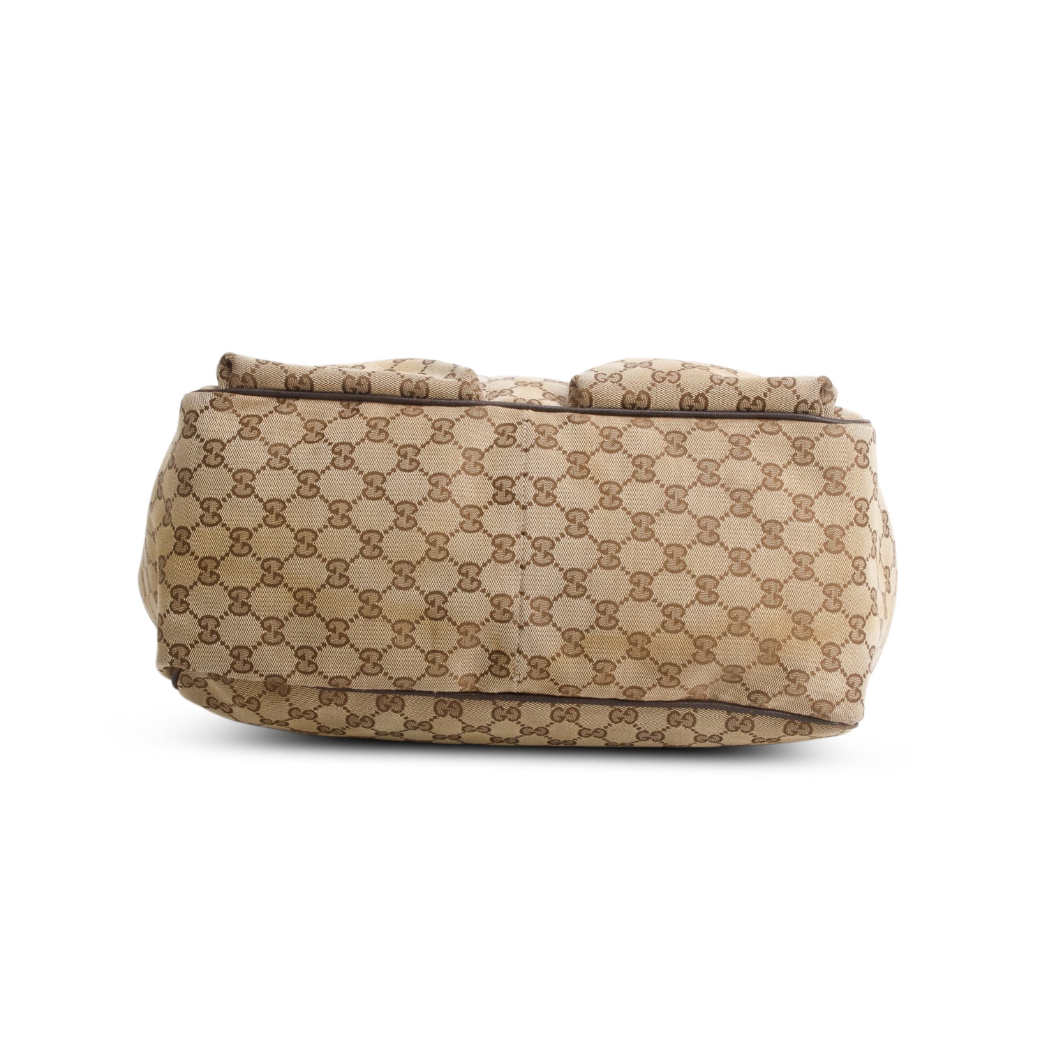 Gucci GG Monogram Medium Web Handle Double Pocket Tote