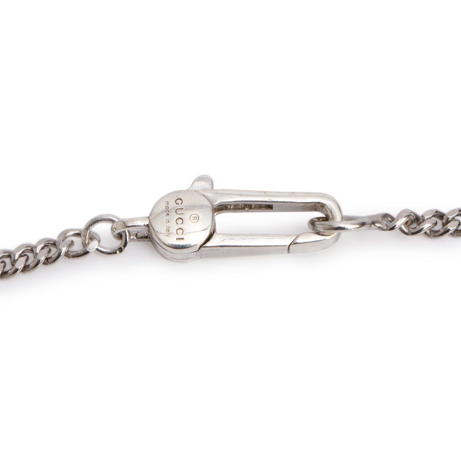 Gucci Sterling Silver Ghost Pendant Necklace w/ Box
