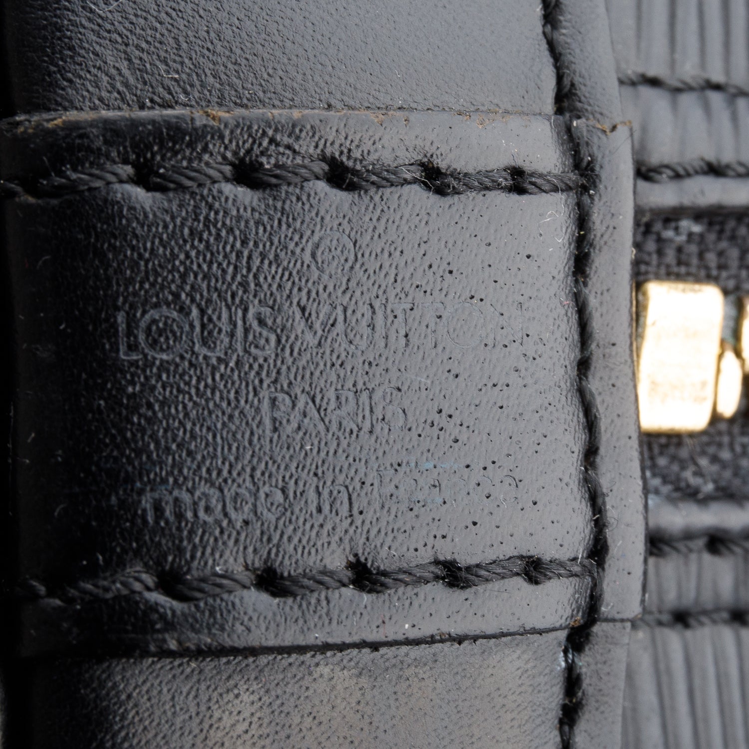 Louis Vuitton Vintage Black Epi Leather Alma PM
