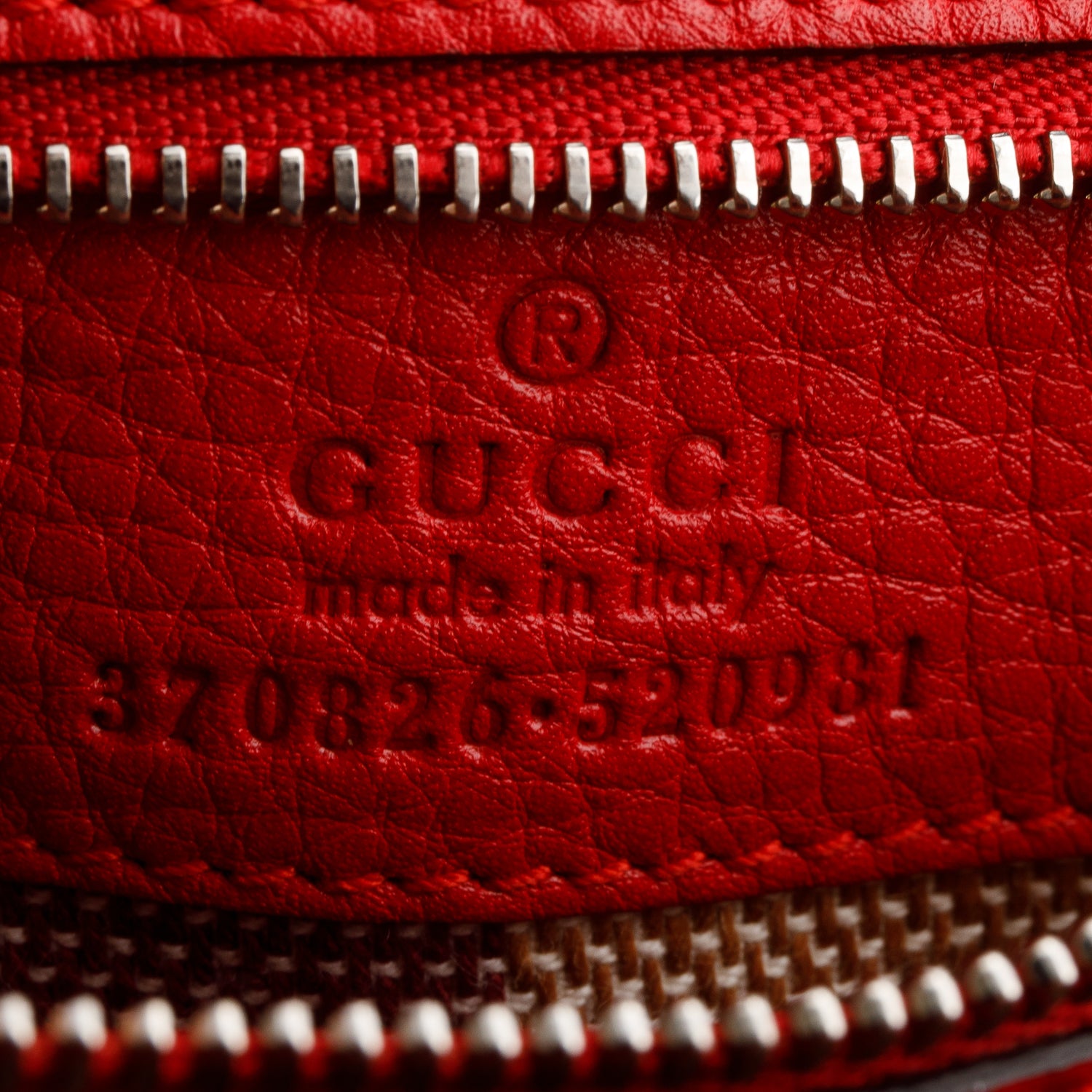 Gucci Red Cellarius Calfskin Medium Bamboo Daily Flap Shoulder Bag