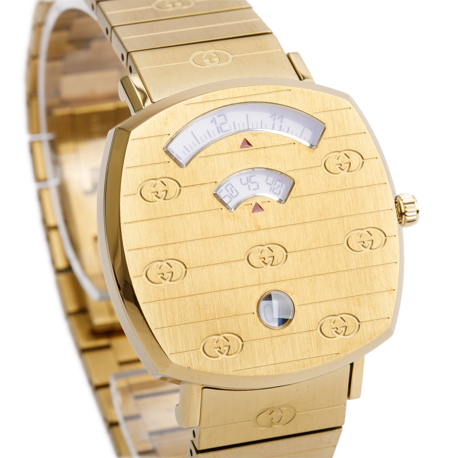 Gucci Gold Plated Stainless Steel Grip 38 MM Watch YA157409