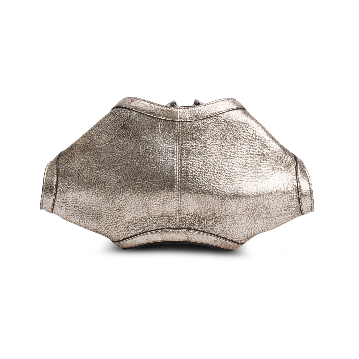 Alexander McQueen Metallic Gold Calfskin De Manta Clutch