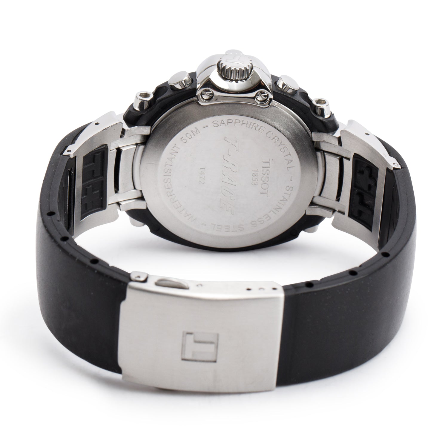 Tissot Stainless Steel T-Race 43 MM Chronograph Quartz Watch Black Dial