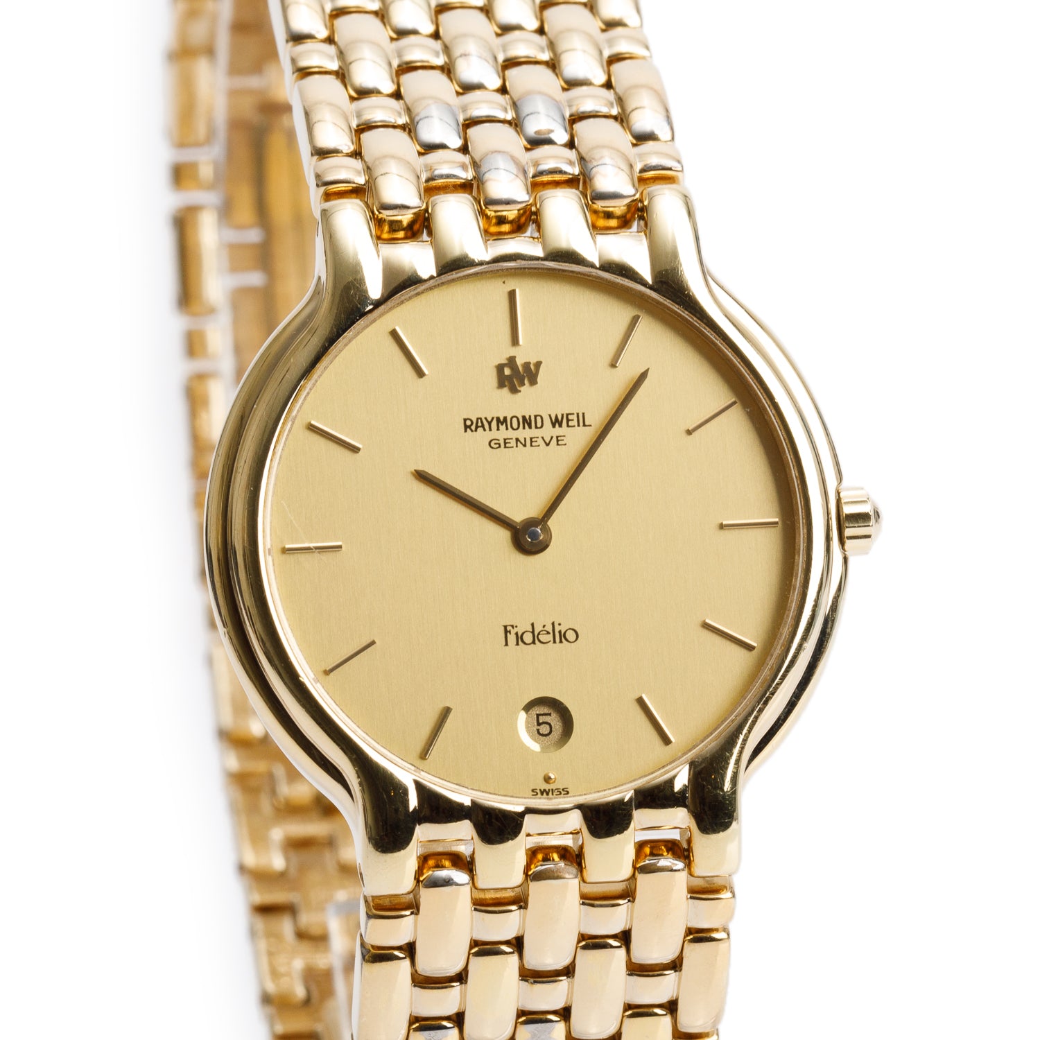 Raymond Weil 18k Yellow Gold Electroplated Stainless Steel Fidelio 32 MM Quartz Watch Gold Dial 4802